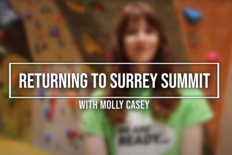 Returning to Surrey Summit climbing at Surrey Sports Park with Molly Casey